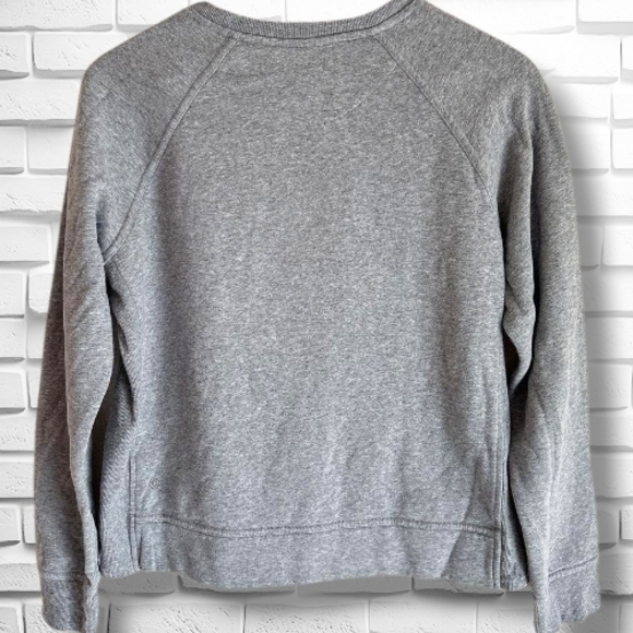 Vintage 90s Champion Gray Sweatshirt Raglan Sleeves Slit Hem - SZ M - Picture 3 of 6